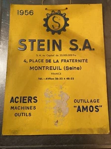 1 Ancien carton publicitaire String SA Acier Machines Outils Amos rare - Picture 1 of 5