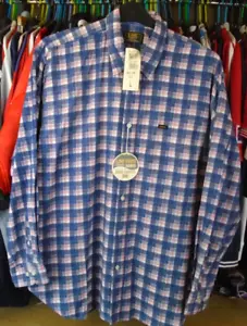 LEE SANFORIZED BASIC NORMALE PASSFORM BLAU WEISS KARIERT BAUMWOLLE HERRENHEMD GROSS BRANDNEU MIT ETIKETT - Bild 1 von 4
