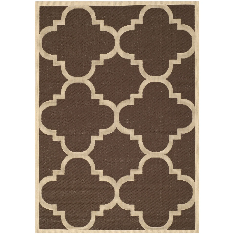 SAFAVIEH Outdoor CY6243-204 Courtyard Collection Dark Brown Rug - Image 1 of 1