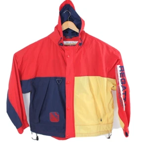 Rompevientos vintage deportivo regata para hombre grande vela con capucha ventilado cremallera completa - Imagen 1 de 5