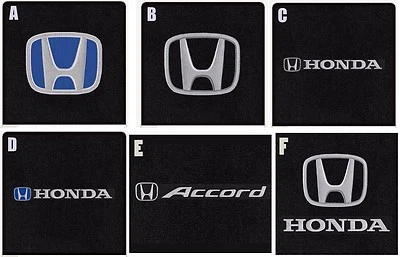 New! Black FLOOR MATS 2013-17 Honda Accord Set of 4 Front & Rear Choice of Logo — 第 1/4 张图片