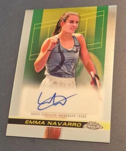 EMMA NAVARRO, AUTOGRAPH, HANDSIGNED , Topps Chrome Tennis 2023/24 - Picture 1 of 2
