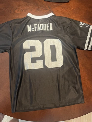 DARREN MCFADDEN #20 Oakland Raiders Vintage Football Jersey Reebok Size Youth XL Cover