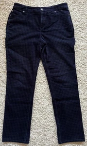 Charter Club Pant Shop Damen marineblau Hahnentritt Cordhose Größe 6 - Bild 1 von 4