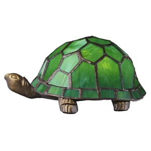 Beautifully Hand Crafted Green Glass Tortoise Tiffany Lamp by Happy Homewares - Picture 1 of 2