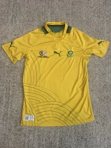 Puma South Africa Jersey Small Yellow Green Soccer World Cup Futbol Home Mens - Picture 1 of 9