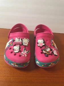 Niñas Unicornio Zueco Sandalia Poni Rosa Niños 13 + Dijes Hello Kitty Jibbitz - Imagen 1 de 7