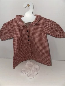 Vintage 18 Zoll Pleasant Company American Girl Puppe Outfit Kirsten Hausmantel - nur - Bild 1 von 4