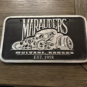 Aluminium Marauders Car Club Plakette Mulvane Kansas 1958 selten Oldtimer - Bild 1 von 4