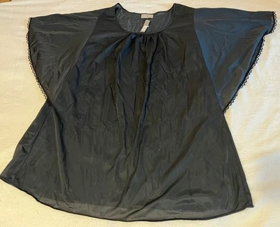 Avenue Body 18/20 Negro Encaje Top Ropa Íntima para Dormir Lencería Mujeres Manga Acampanada Foto 1 de 4