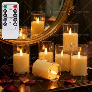 6 PIEZAS Luces de Té Parpadeantes Sin Llama Velas LED con Temporizador Control Remoto FIESTA - Imagen 1 de 37