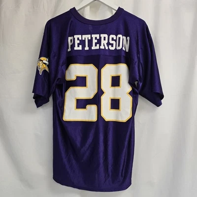 NFL Vikings Jersey Minnesota 28 Adrian Peterson Size M Vintage (NTH) - Image 1 of 4