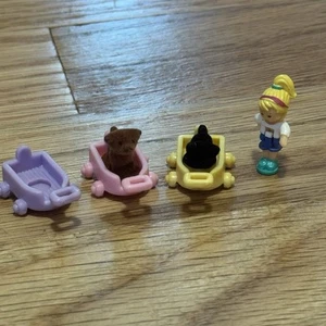 Polly Pocket Bluebird Lil Pet Carts - Vintage 1993 - Picture 1 of 5