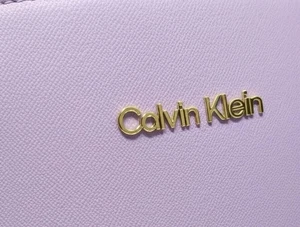 Calvin Klein L-Kitote H3DA11HU Irs Purple Soft Leather Large Tote MSRP $178.00 - Picture 1 of 6