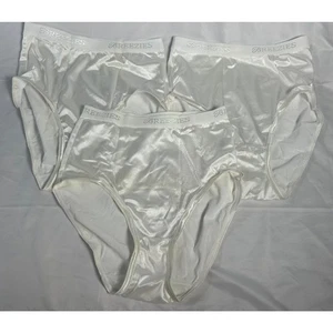 Breezies Invisible Comfort Full Slip Satin Höschen Panty Creme Größe 6 3 Paar - Bild 1 von 3