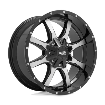 17x9 Moto Metal MO970 Gloss Black Machined Face Wheel 5x5/5x5.5 (-12mm) - Image 1 of 4