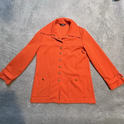 Traje De Colección Jack Invierno Naranja Brillante Poliéster Botón Delantero Talla L Foto 1 de 4