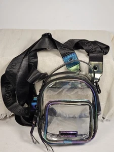 Madden NYC | Women’s Clear Mini Convertible Backpack \ Purse, Iridescent  - Picture 1 of 4