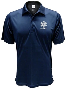 EMT Navy Polo diseño reflectante, polo de rendimiento con tecnología de absorción de humedad - Imagen 1 de 4