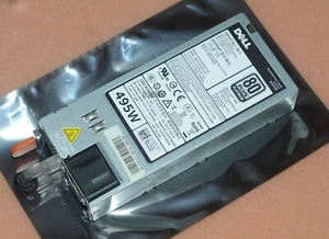 POWER SUPPLY RPS HOTSWAP 495W DELL POWEREDGE SERVER R620 R520 R720 N24MJ 3GHW3 - Picture 1 of 3