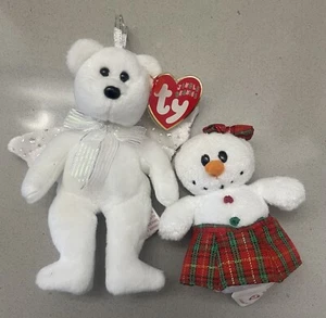 2 Ty Jingle Beanie Babies Collection Herald Coolstina Lot GUC Free Shipping - Picture 1 of 10