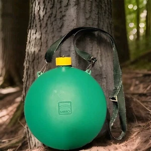 Vintage Mirro Water Canteen Bottle Green Plastic Hiking Camping Bottle 32 fl oz - Imagen 1 de 5