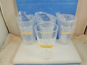 4 NUEVAS Vasos de Cerveza de Verano Ale de Plástico Samuel Sam Adams Plástico Transparente 16 oz - Imagen 1 de 3