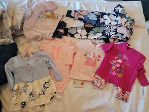 NWT Carters 11 Piece Winter Spring Outfits Sets Girls Size 6 Months - Picture 1 of 16
