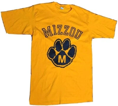 Camiseta ARTEX Jostens UM MIZZOU Hombre’s L Grande Missouri Tigers Amarilla HECHA EN EE. UU. Foto 1 de 4
