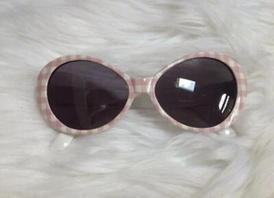 Niñas Gymboree Rosa Blanco Estampado Gingham Gafas de sol 4 5 6 7 8 9 10 - Imagen 1 de 2