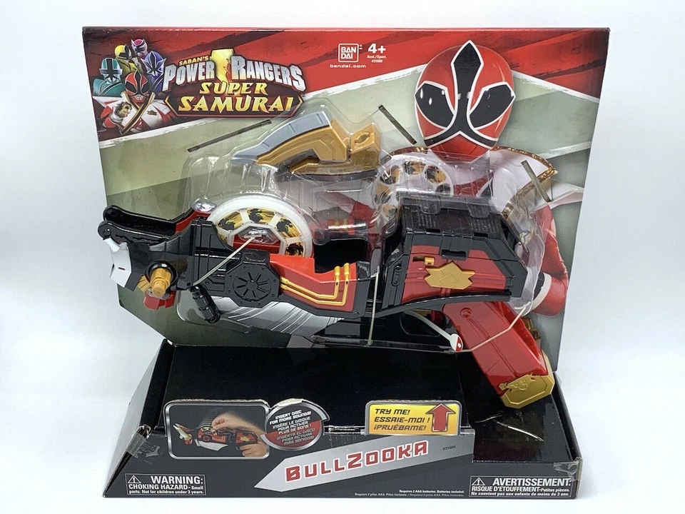 Nuevo Equipo de Batalla Bullzooka Rojo Power Rangers Super Samurai Deluxe con Sonido 31604 Foto 1 de 4