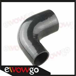 3 Ply 2.75" To 2.5" ID 90 Degree Turbo Silicone Hose Coupler Pipe Black - Picture 1 of 4