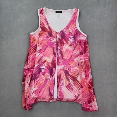 Blusa sin mangas marca Slinky para mujer talla pequeña rosa sin mangas Foto 1 de 4