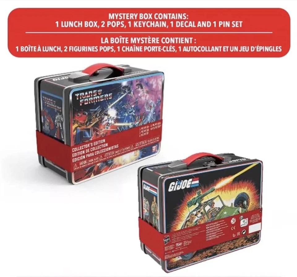 NEW Transformers GI Joe Collector's Edition Metal Tin Lunch Box Funko Pop 2020 - Image 1 of 4