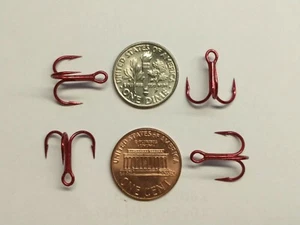 (25) VMC SHORT-SHANK 1X TREBLE HOOKS (SIZE 8) TIN-RED (9651TR) BULK 9651 (25) - Picture 1 of 2