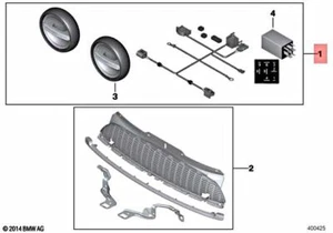 Genuine Mini Cooper Retrofit Kit Additional Headlight Led Chrome 63122287147 - Picture 1 of 1