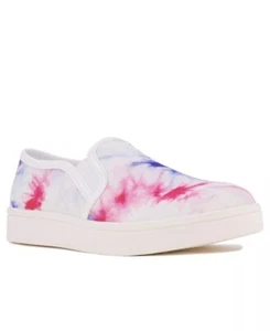 Sugar Little Girls Rita Fuchsia Tie Dye Slip-On Sneakers, Size 12 - Picture 1 of 6