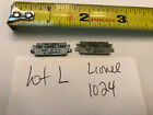 Lionel Train Accessories - TWO (2) No. 1024 Silver Metal Badge Name Plates Lot L
