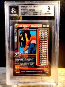 DBZ CCG SUPER ANDROID 17 THE INDESTRUCTIBLE LV5 LIMITED FLAT FOIL BGS 9 MINT 04' - Picture 1 of 2