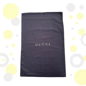 Gucci sacchetto antipolvere in cotone con cordino marrone 24,5" x 16,5" - Foto 1 di 8