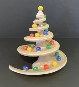 Carved Conch Sea Shell Christmas Tree Decoration Shiny Bead Ornaments 3.25”x 4” - Picture 1 of 11