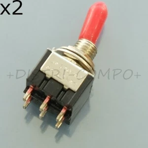Miniatur Hebelschalter Bipol. ON-ON 2A 250VAC 13x12x9mm Hülse (2er Set) - Bild 1 von 1
