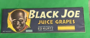 Vintage Black Joe Juice Grape Zinfandel Label Ed Kurtz Company Lodi, CA - Picture 1 of 2