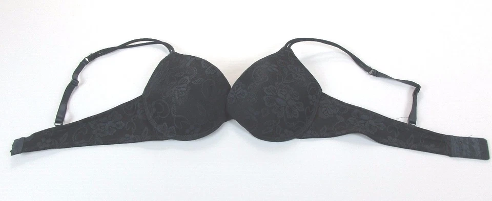 *SIN MARCA* SUJETADOR MUJER TALLA 36B GRIS OSCURO ENCAJE PUSH UP CON AROS CIERRE TRASERO  Foto 1 de 4