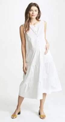 Hatch Maternity Women’s THE ELENORE DRESS White Cotton Poplin Size 0 (XS/0-2)NEW - Image 1 of 4