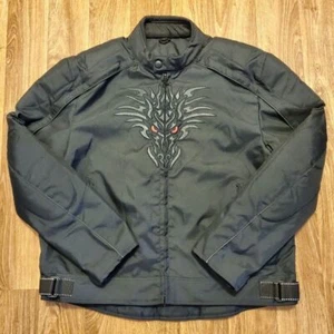 Zony Inc Motorcycle Jacket Adult Biker Riding Black Zip Liner Dragon Sz XL - Picture 1 of 12