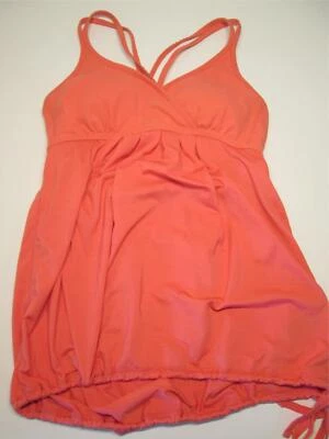 Camiseta sin mangas Zella para mujer talla S coral inalámbrica forrada espalda cruzada logotipo estampado activo Foto 1 de 4