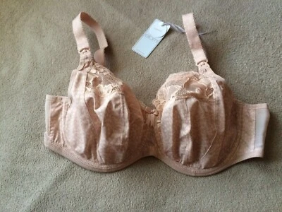 Sutiã de enfermagem Elomi 36G (F) Cameo Rose Molly renda elástica com aro estilo 4542 novo com etiquetas - Imagem 1 de 4