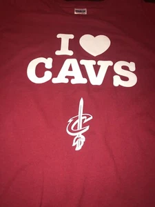 CLEVELAND CAVS T Shirt I Love The Cavs Men’s XL Red W/ White Logo Cle Clinic - Picture 1 of 4