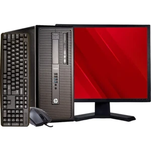 HP i3 Desktop Computer Tower PC 8GB RAM 1TB HDD 19in LCD Windows 10 Pro Wi-Fi - Afbeelding 1 van 7